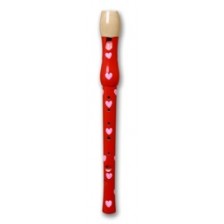 Flauta decorada vermelha